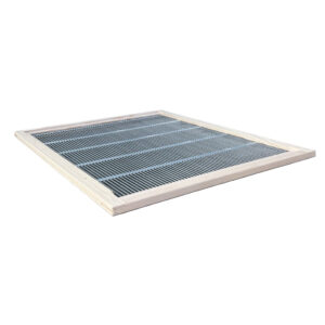 Absperrgitter im Holzrahmen