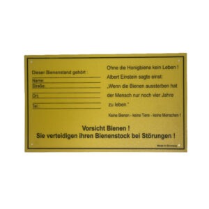 Schild "Adresse" groß